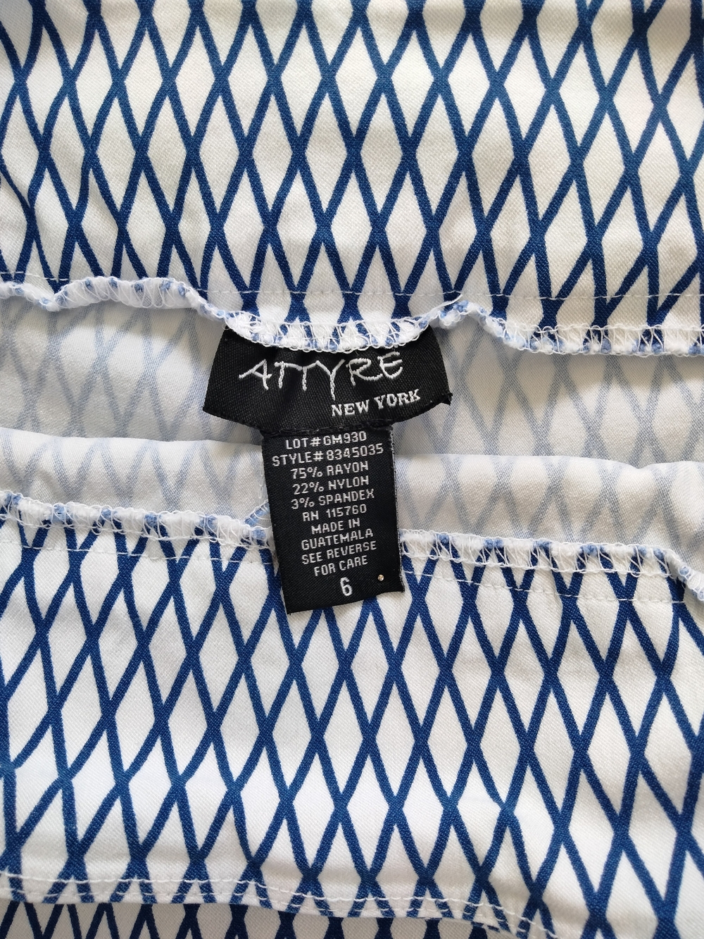 Two Size Medium Golf Skirts 1 Attyre 1 Tranquility Diamond-Print Skort - Picture 2 of 6